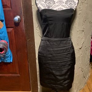 Express LBD Little Black Dress Strapless Satin